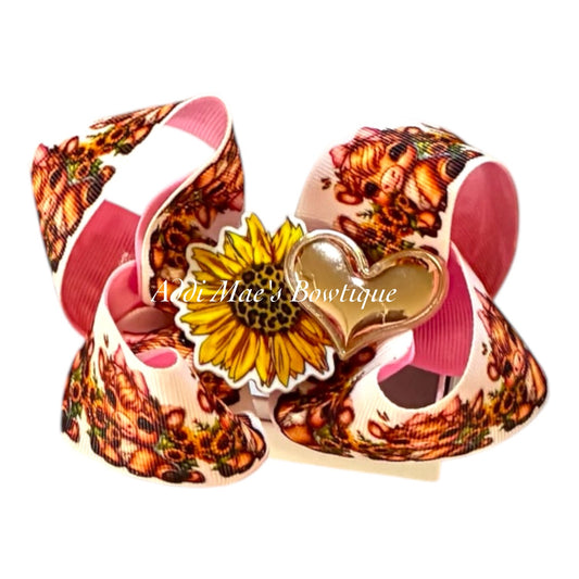 Sunflower Cow Bow