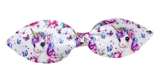 Pretty Purple Pastel Unicorn Top Knot Clip