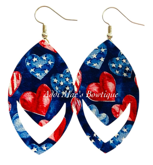 American Hearts Dangle Earrings
