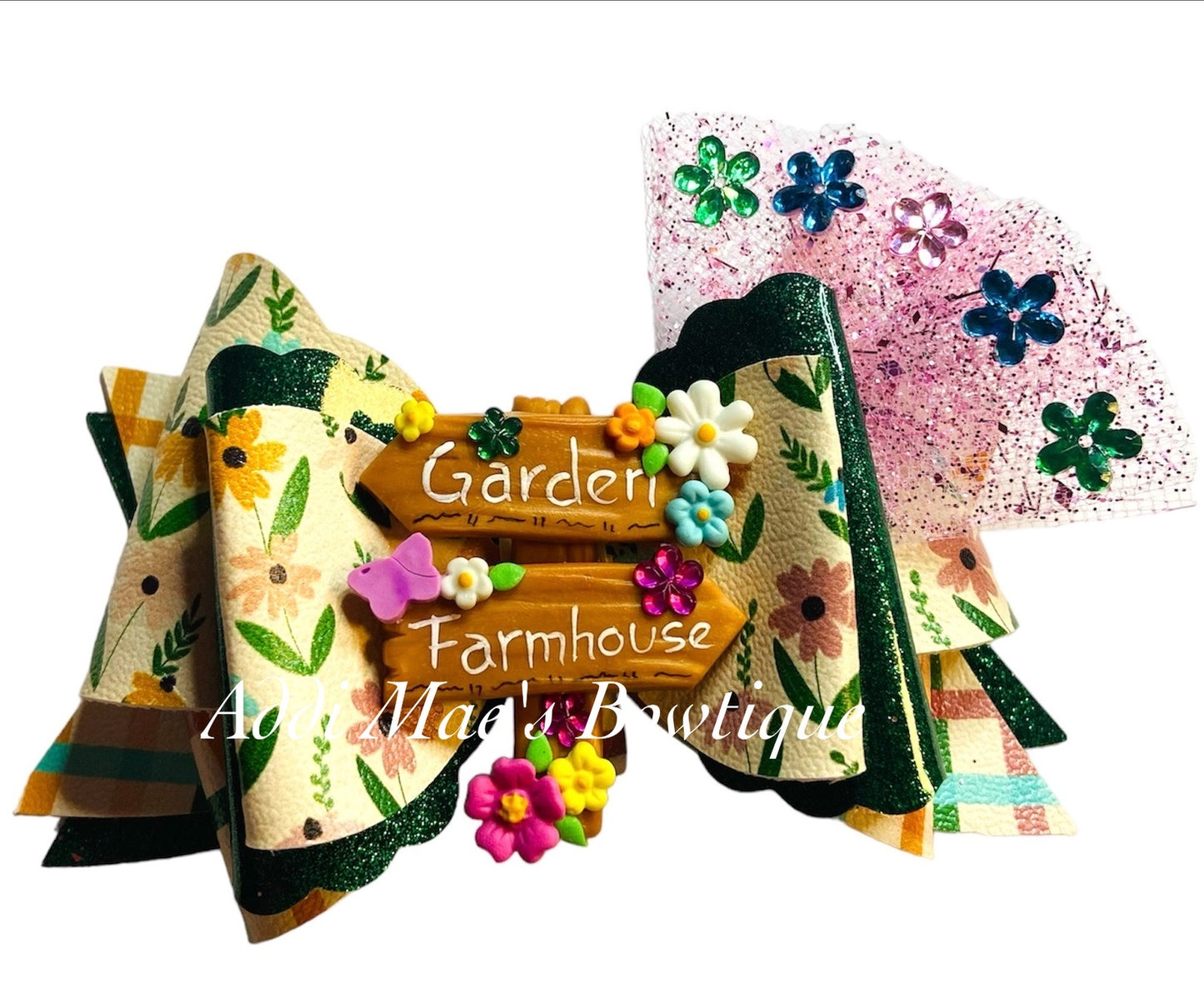Farm Flowers Bow