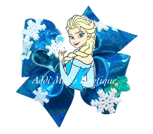 Ice Queen Snowflake Bow
