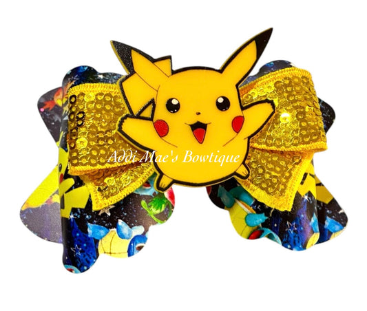 Yellow Pocket Monster Bow