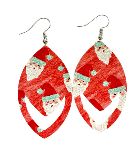 Pastel Santa Dangle Earrings
