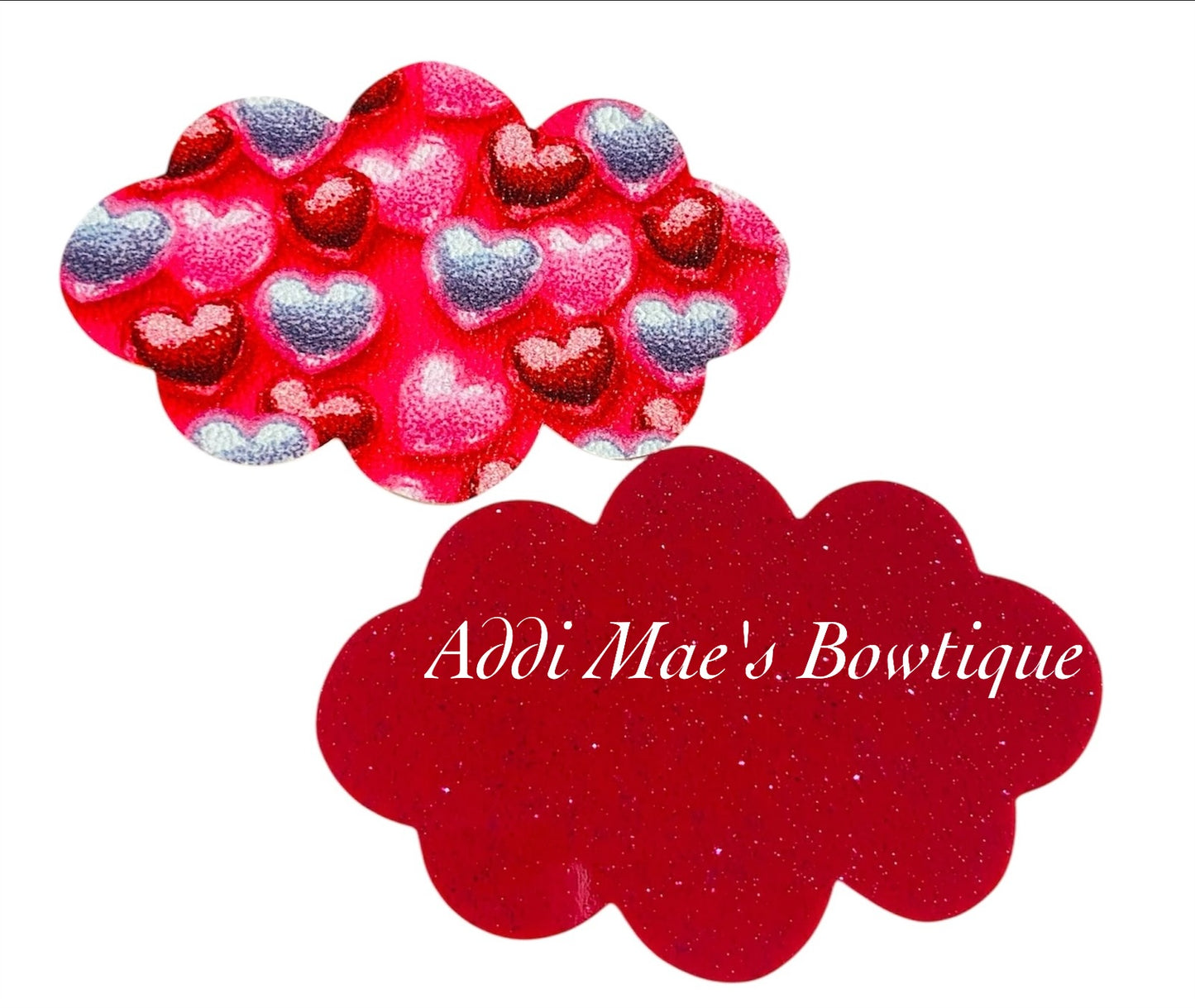 Pink and Red Floating Hearts Snap Clip Set