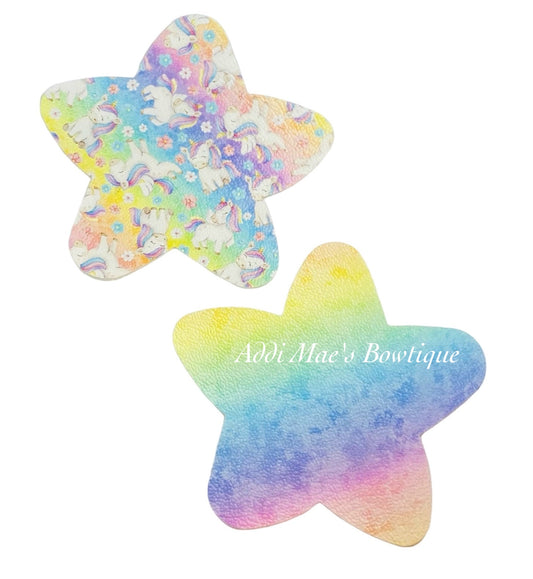 Pastel Unicorn Star Shaped Snap Clip Set