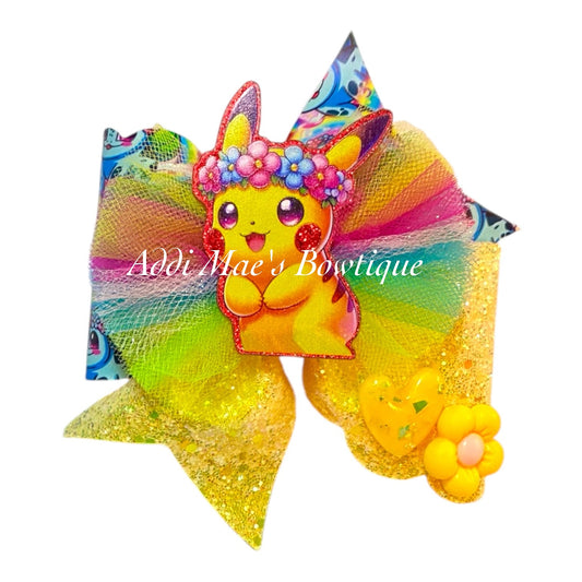 Yellow Pocket Monster Bow