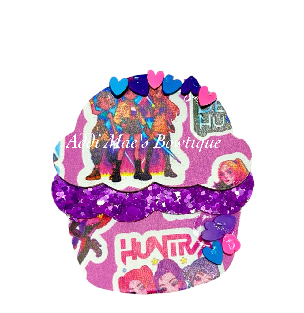K Pop Demon Hunter Cupcake Clip
