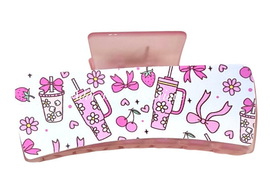 Pink Tumblers XL Claw Clip