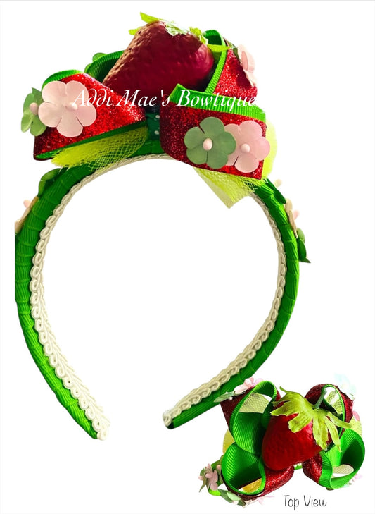 Strawberry Ribbon Headband