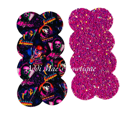Neon Scary Movie Bad Guys Halloween Snap Clip Set