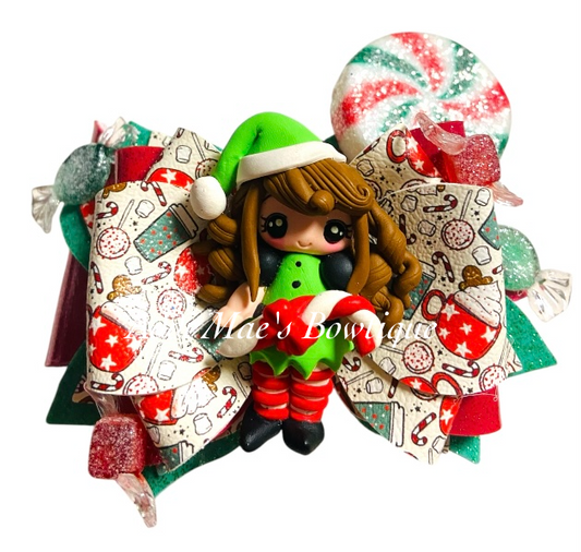 Elf Girl Christmas Bow