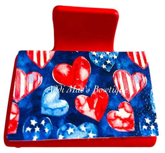 American Hearts Small Claw Clip