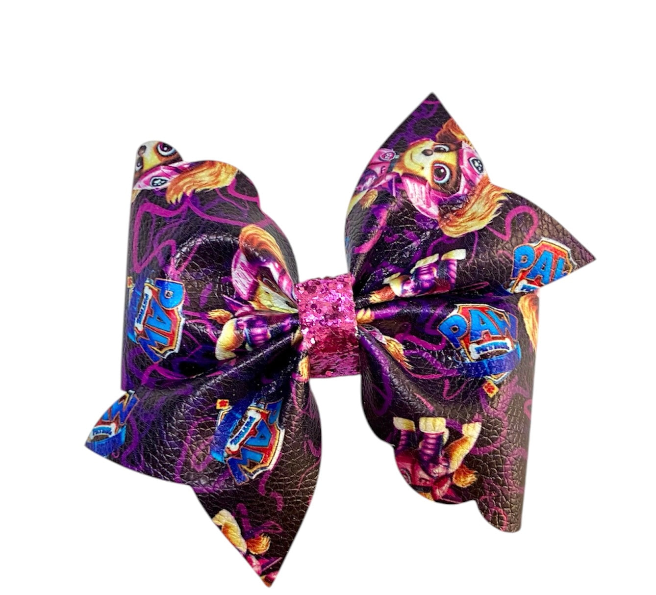 Pink Hero Dog Patrol Bow