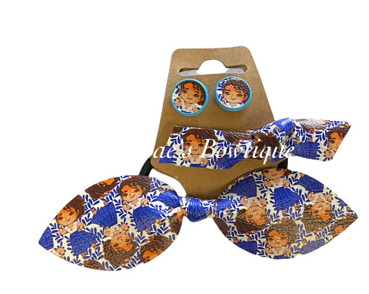 Magical Family Top Knot Pony, Knot Clip, Earring Set