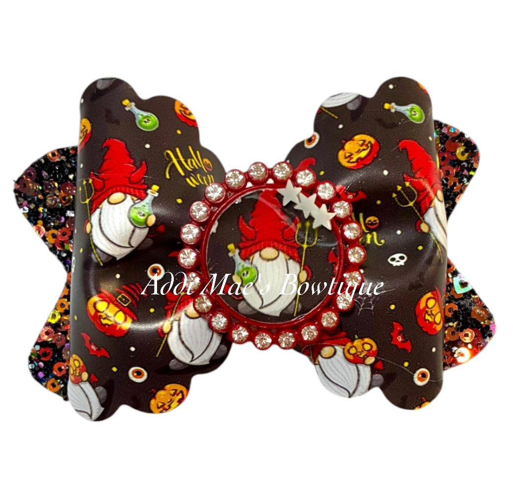 Halloween Gnome Bow
