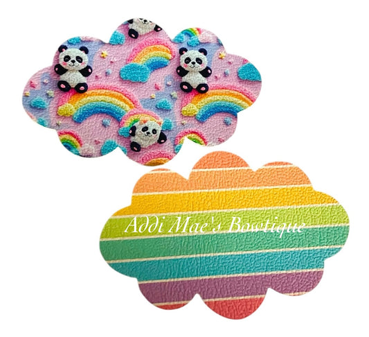 Rainbow Panda Snap Clip Set