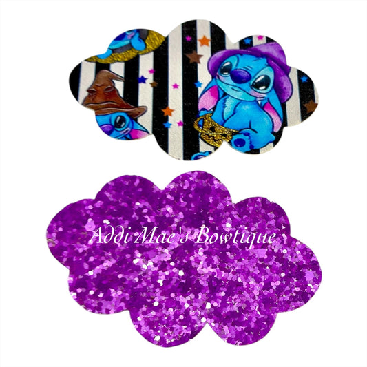 Blue Alien Halloween Snap Clip Set
