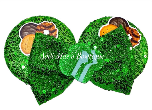 Scout Cookies Sequin Mouse Ears Bow Clip