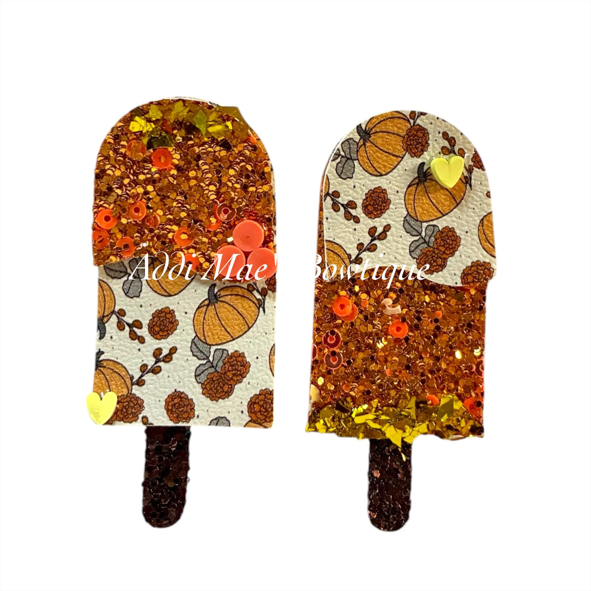 Boho Pumpkins Popsicle Clip
