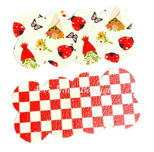 Ladybug Bouquet Checkered Snap Clip Set