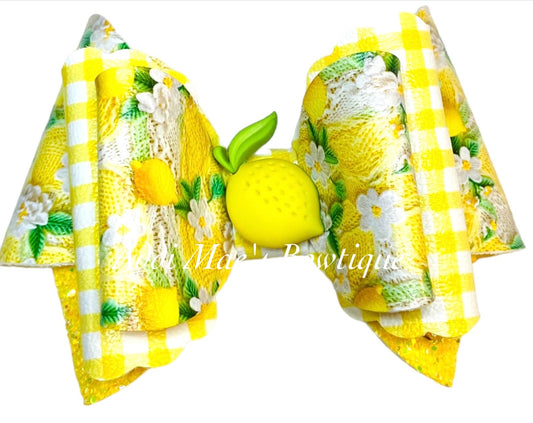 Lemons  Lace Summer Fruit Bow