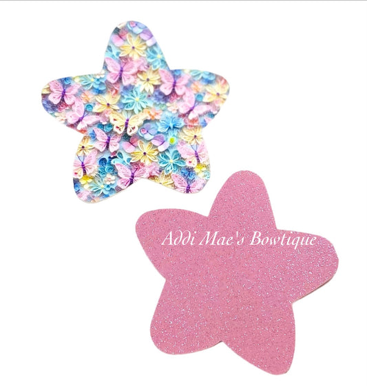 Pastel Butterfly Star Shaped Snap Clip Set