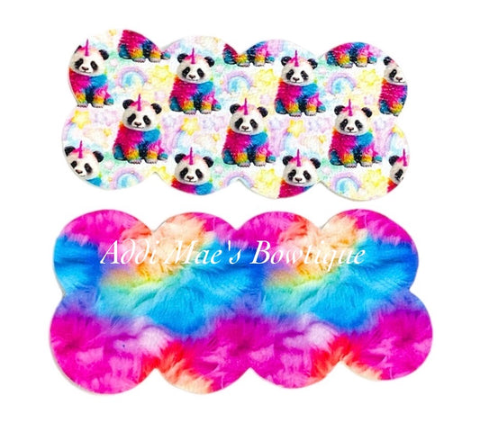 Rainbow Panda Unicorn Snap Clip Set