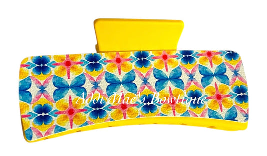 Bright Spring Butterflies  XL Claw Clip