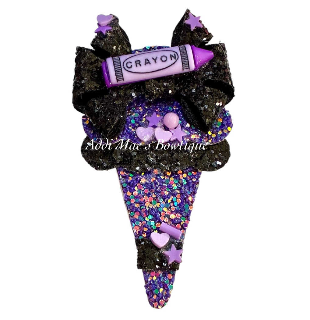 Crayon Ice Cream Cone Clip