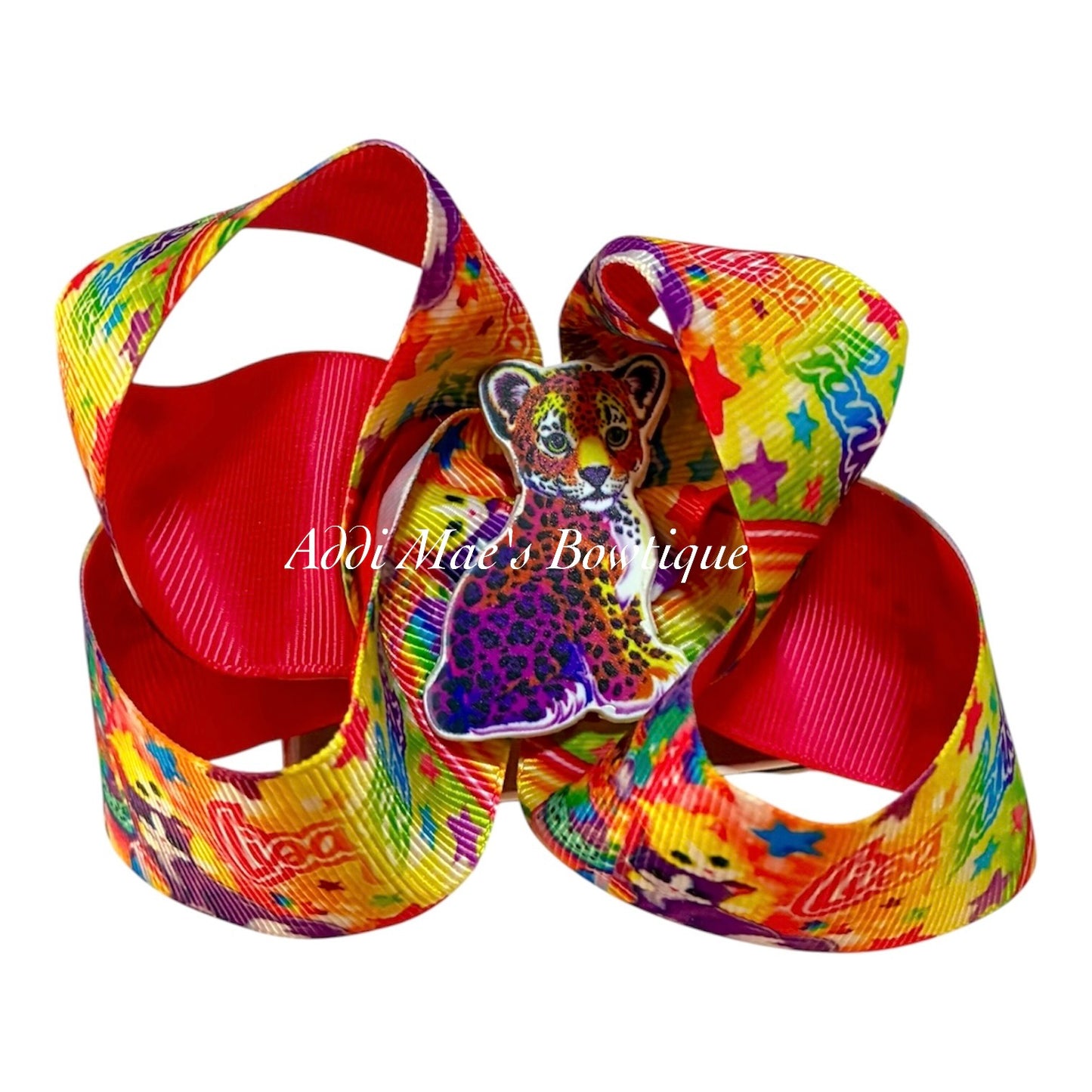 LF Rainbow Cheetah Bow