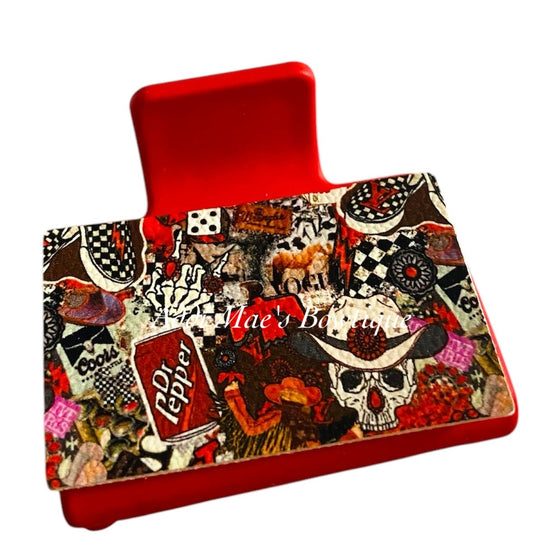 Pop Culture Red Small Claw Clip