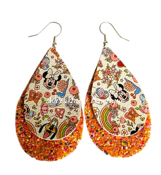 Garden Mouse Friends Stacked Tear Drop Earring Set