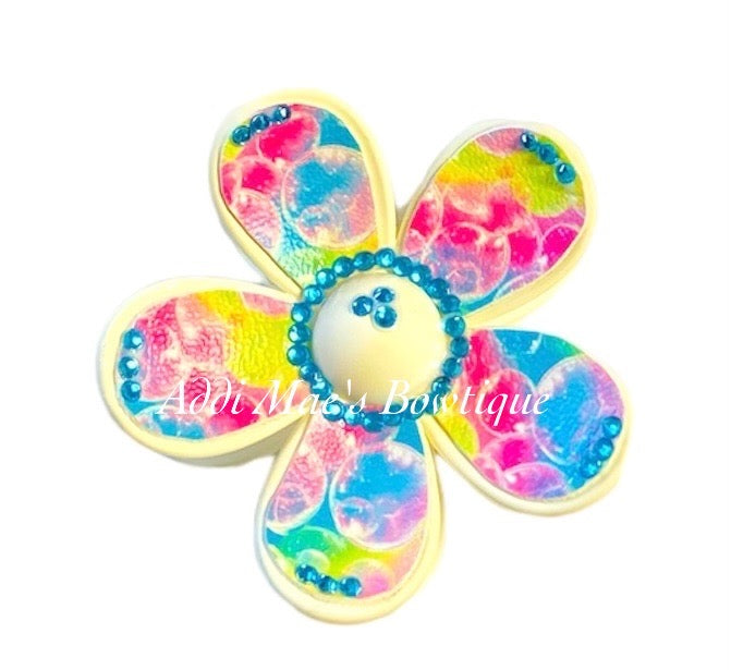 Bubbles Flower Claw Clip