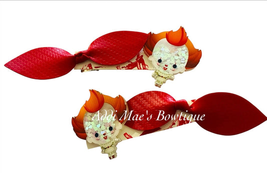 Killer Clown Shaker Top Knot Alligator Clip Set