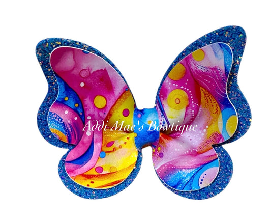 Tropical Sorbet Swirls Butterfly Bow