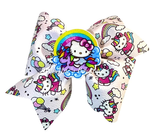 Rainbow Unicorn Kitty Bow