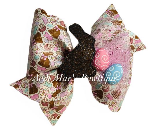 Easter Chocolate Bunny Bow