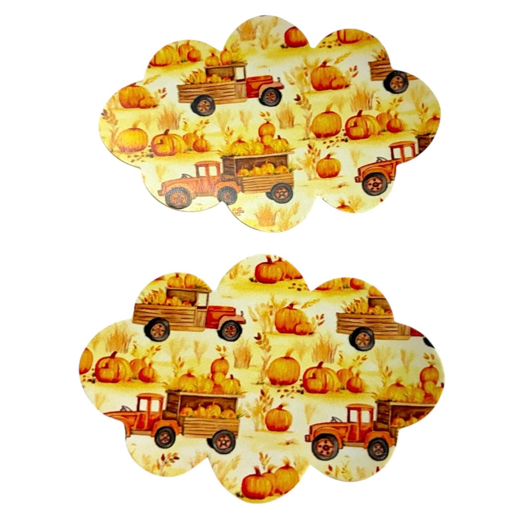Pumpkin Tractors Snap Clip Set
