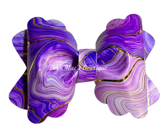 Purple Marble Bow