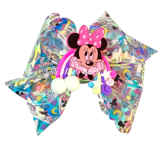 Miss Mouse Holographic Rainbow Unicorn Bow