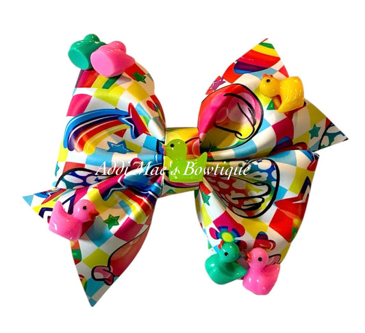 Bright Rainbow Ducks Bow