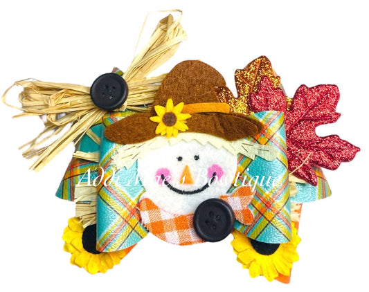Fall Scarecrow Harvest Bow