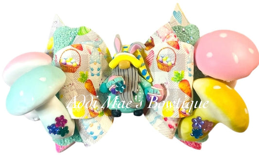 Easter Gnomes Mushroom Bow