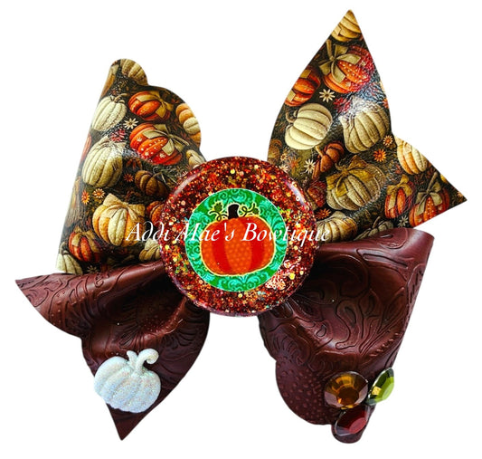 Autumn Pumpkins Cutie Bows Bow