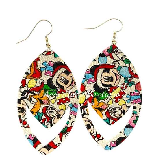 Christmas Mouse Friends Dangle Earrings