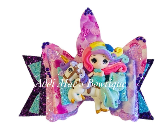 Mermaid Unicorn Bow