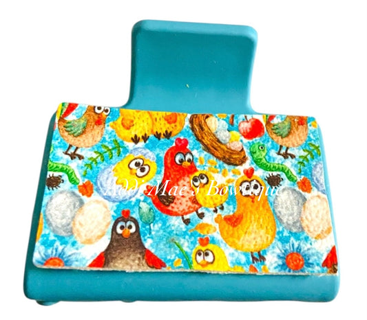 Cute Chickens Small Claw Clip
