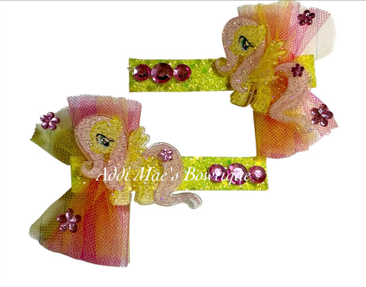 Cartoon Pony Alligator Clip Set