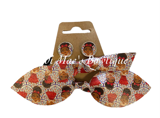 Magical Family Top Knot Pony, Knot Clip, Earring Set
