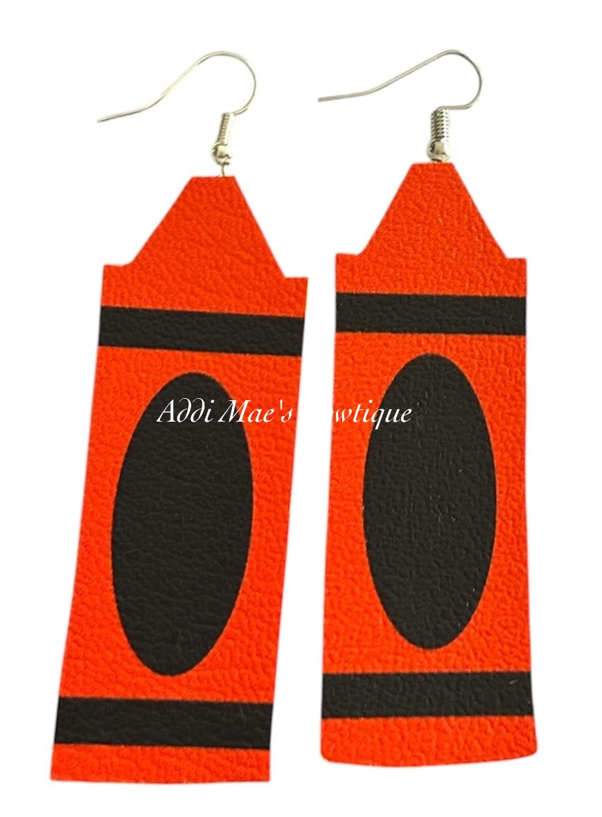 Crayons  Back To School Earrings
